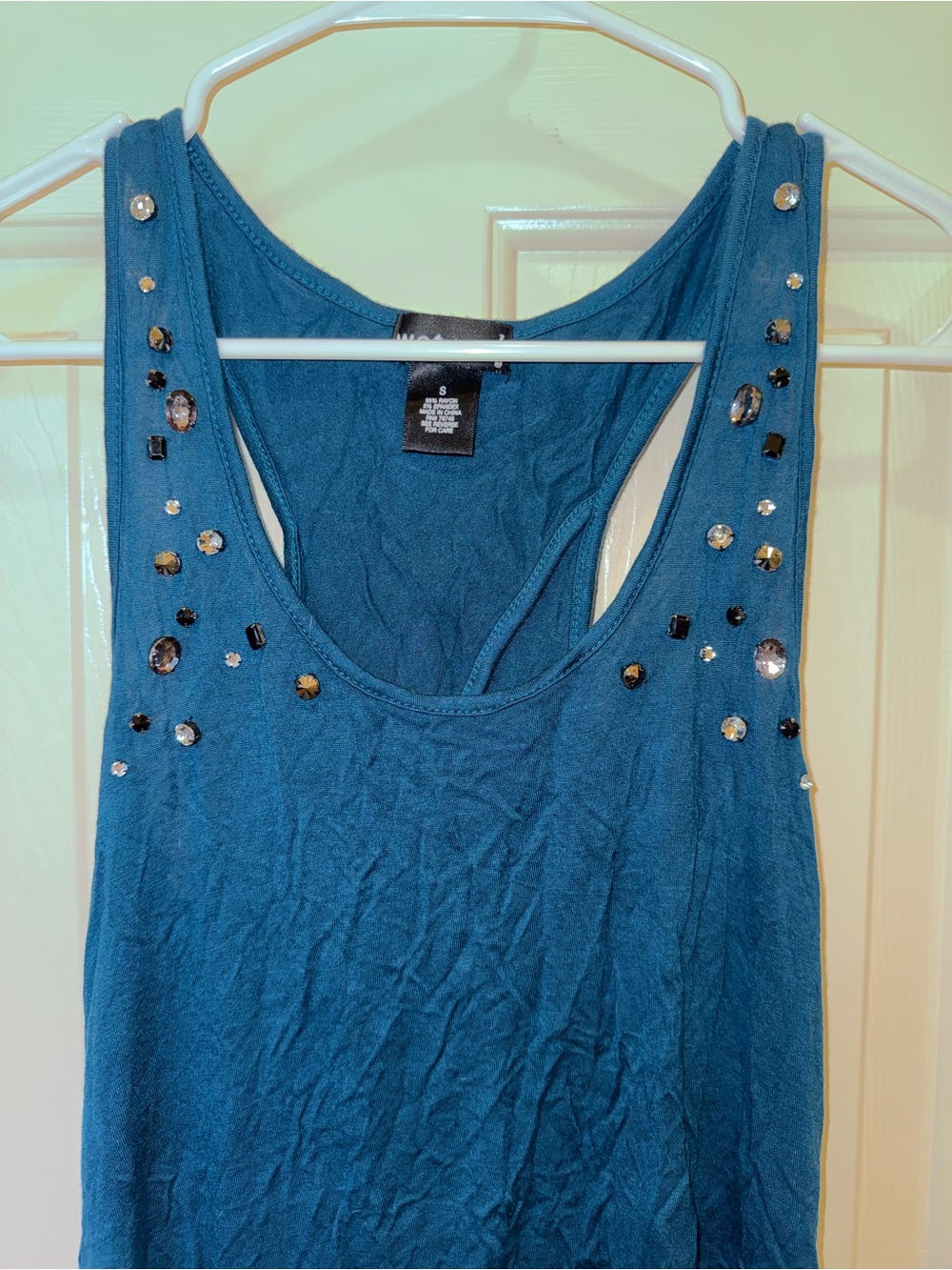Wet Seal Teal Studded Racerback Tank